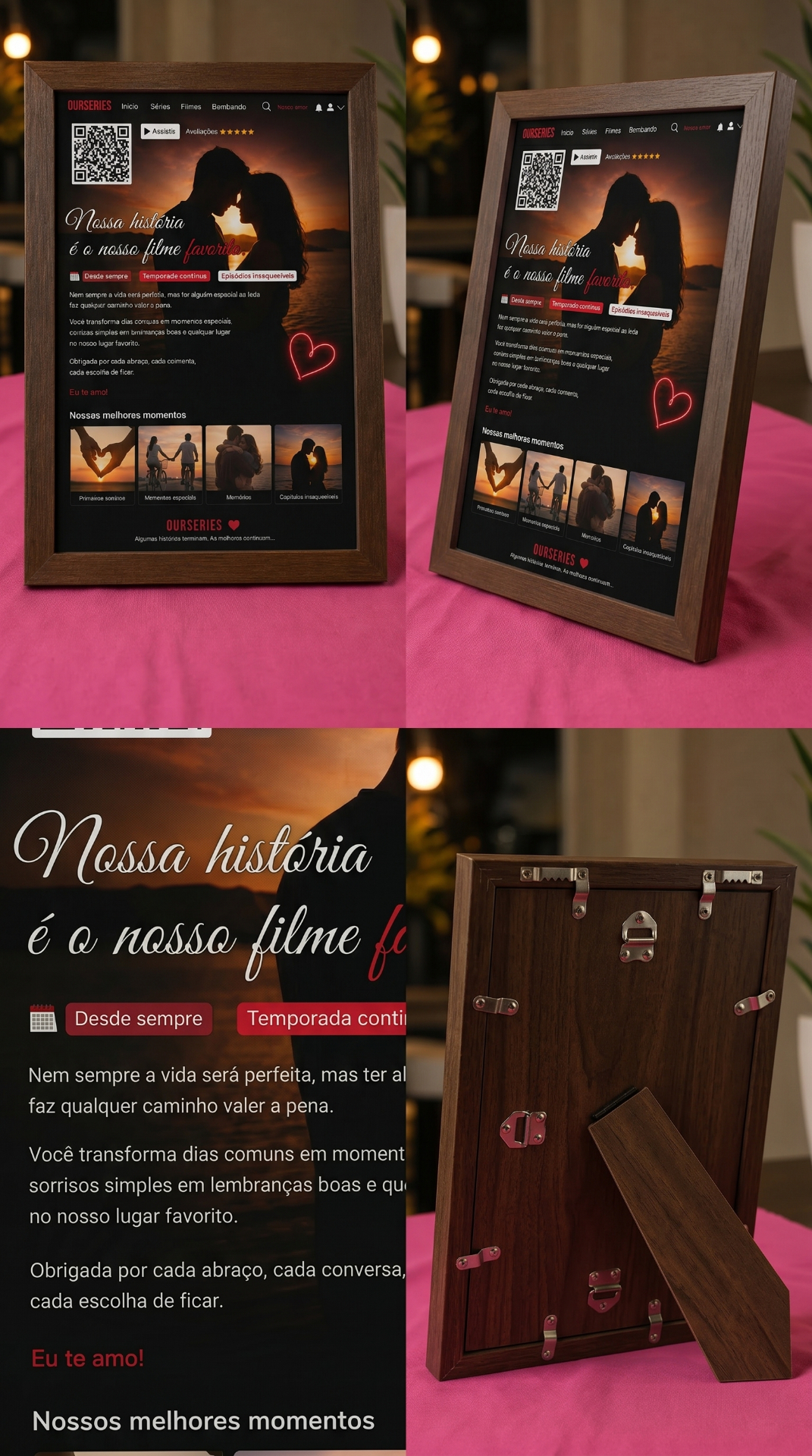 Quadro de pé com suporte traseiro